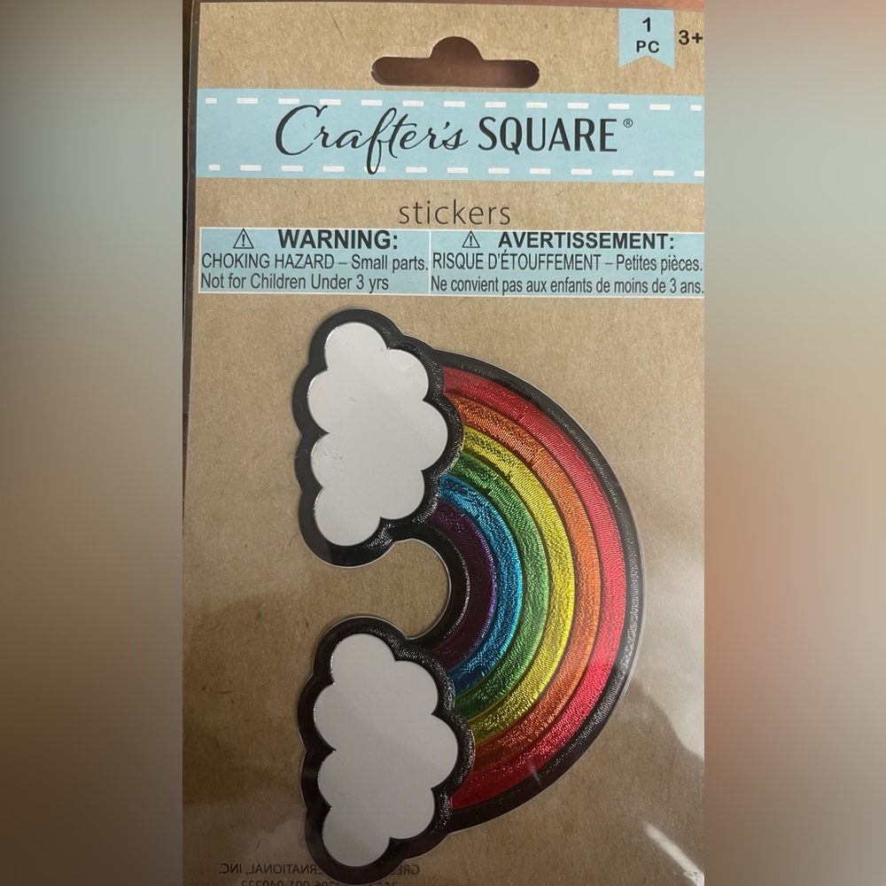 Crafters Square rainbow sticker
